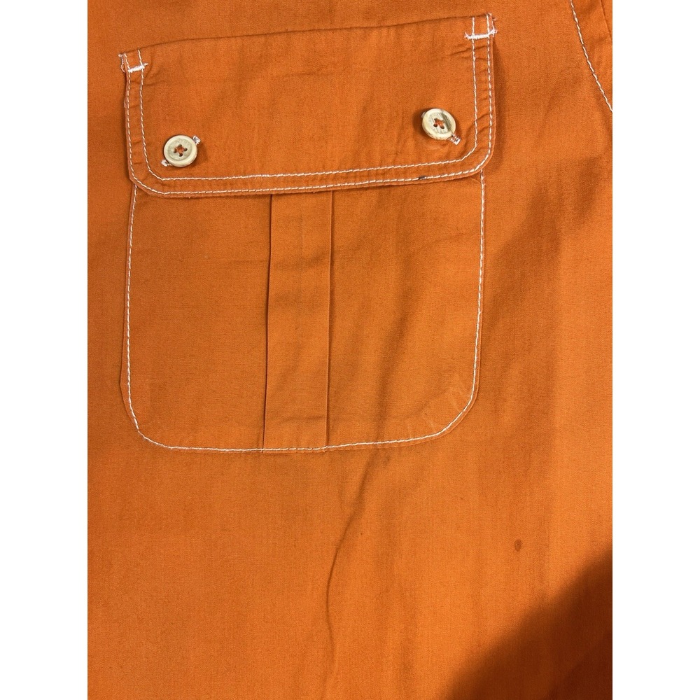 ROCAWEAR Classic Shirt Mens 3XL Orange Fresh 2 Death Brushed Poplin Y2K Lng Slv - Picture 3 of 10